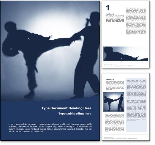 Martial Arts word template document
