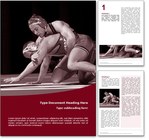 Wrestling word template document
