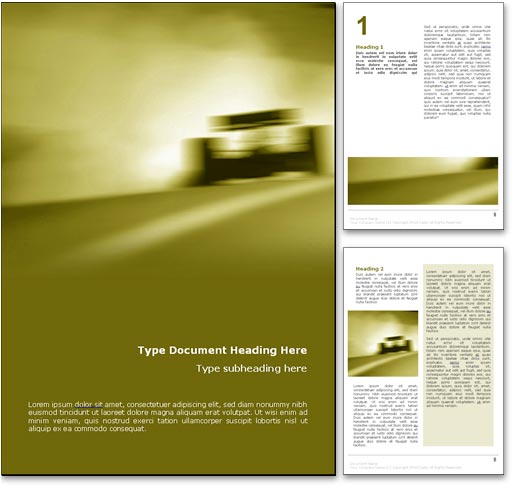 Racing Dream word template document