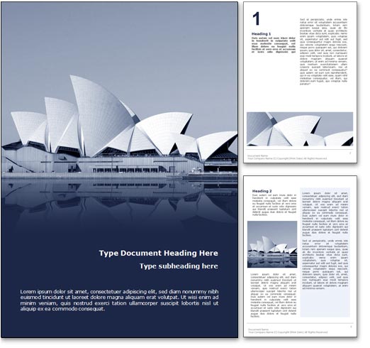 Sydney Opera House Australia word template document