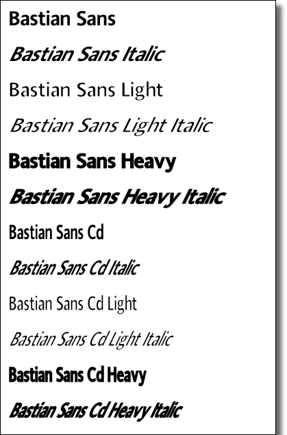Bastian Sans Font Family