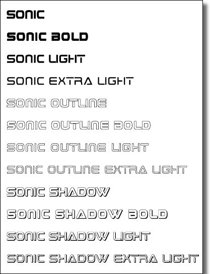 Sonic Font Family