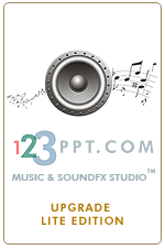The 123PPT Music & SoundFX Studio for PowerPoint Upgrade Lite License