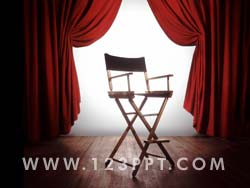 Film Theatre Directors Chair Photo Image