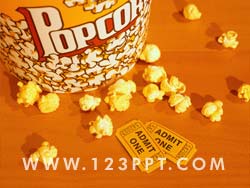 Popcorn & Movie Tickets Photo Image