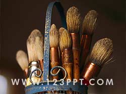Artist Paint Brushes Photo Image