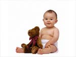 Baby with Teddy Bear presentation photo