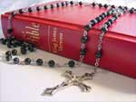 Holy Bible and Rosary presentation photo