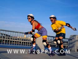 Roller blading Photo Image