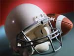 Football Helmet & Ball presentation photo