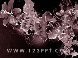 Abstract Flowers powerpoint background