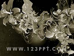 Abstract Flowers powerpoint background