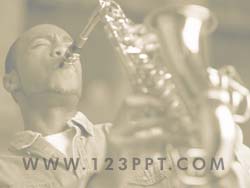 Playing Saxophone Music powerpoint background