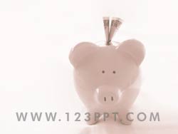 Piggy Bank Savings powerpoint background