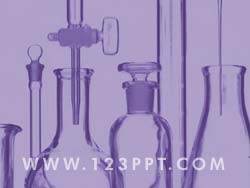Royalty Free Chemistry Glass & Beakers PowerPoint Background In Purple