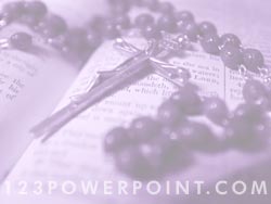 Rosary on Bible powerpoint background
