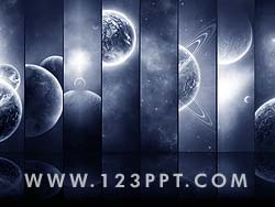 Royalty Free Solar System PowerPoint Background In Blue