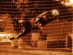 Soccer Goalkeeper Save PowerPoint Background