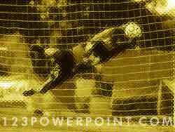 Soccer Goalkeeper Save powerpoint background