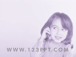Child with Mobile Phone powerpoint background