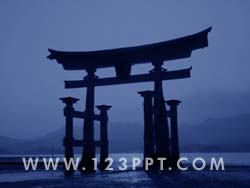 Hiroshima Bay Japan powerpoint background