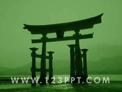 Hiroshima Bay Japan powerpoint background