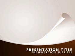 Abstract Curl Title Master slide design