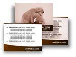 Polar Bear and Cubs PowerPoint Template