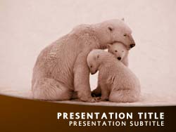Polar Bear and Cubs Title Master slide design
