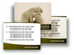 Polar Bear and Cubs PowerPoint Template