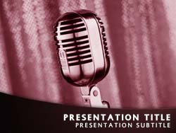 Pop Star Idol Microphone Title Master slide design