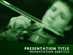 Orchestra Violinist Title Master slide design