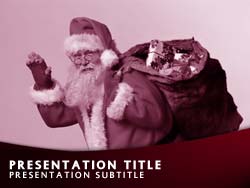 Father Christmas & Gifts Title Master slide design