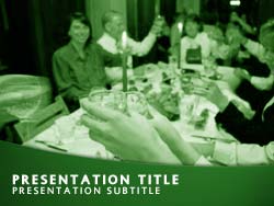 Thanksgiving Dinner Toast Title Master slide design
