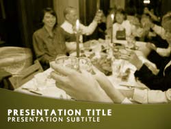 Thanksgiving Dinner Toast Title Master slide design