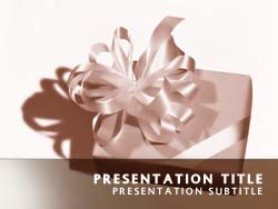 Gift Wrapped Present Title Master slide design