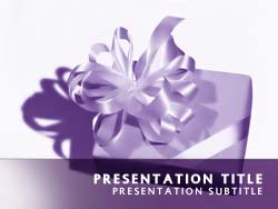 Gift Wrapped Present Title Master slide design