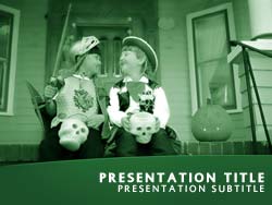 Halloween Trick or Treat Title Master slide design