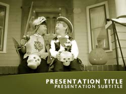 Halloween Trick or Treat Title Master slide design
