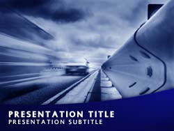 Car Driving on Highway Title Master slide design