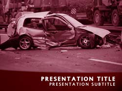 Car Crash Traffic Accident Title Master slide design