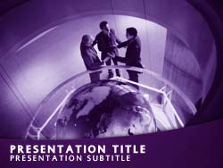 Global Business Title Master slide design