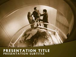 Global Business Title Master slide design
