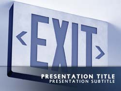 Exit Title Master slide design