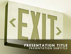 Exit Title Master slide design