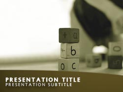 Early Learning Title Master slide design