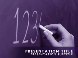 Royalty Free Math PowerPoint Template in Purple