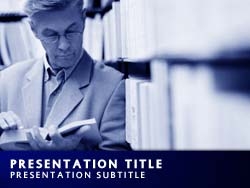 Reading in the Library Title Master slide design