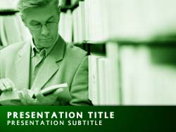 Reading in the Library Title Master slide design