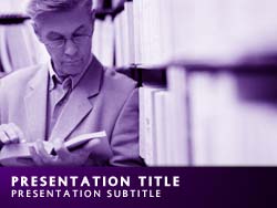 Reading in the Library Title Master slide design